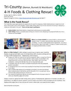 Tri-County 4-H Food and Clothing Revue